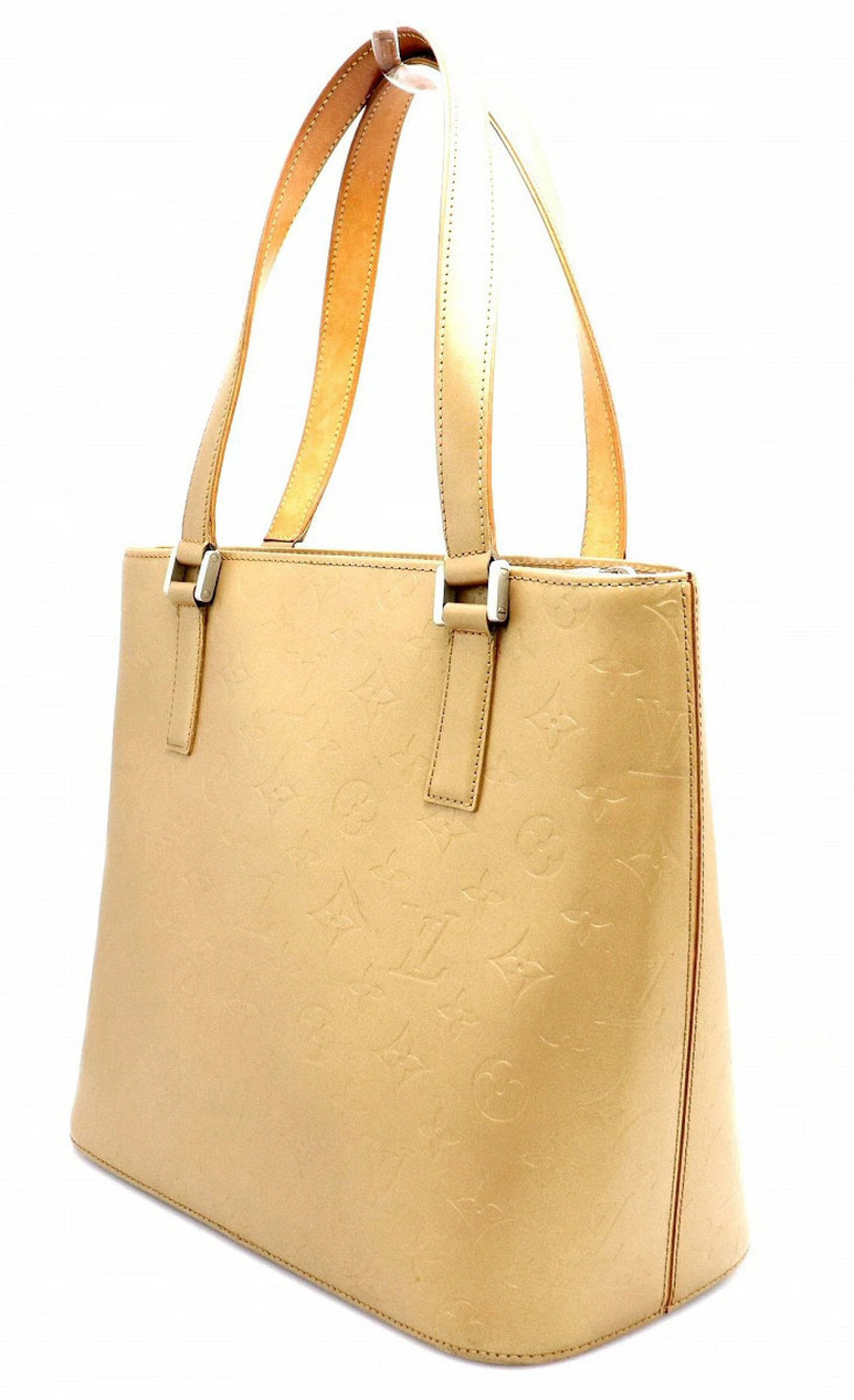 Louis Vuitton Ambre Stockton Shoulder Tote Matte Gold Monogram Bag Gold